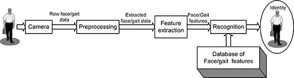 Face/Gait Recognition system diagram